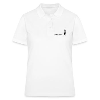 Scratch Happens – Lustiges Katzen Wortspiel - Frauen Polo Shirt - Weiß - Vorne - Ailine (174cm)
