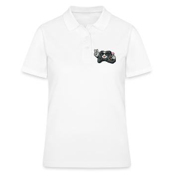 Manette de jeu Kawaii WWII - Polo Femme - blanc - Devant - Ailine (174cm)