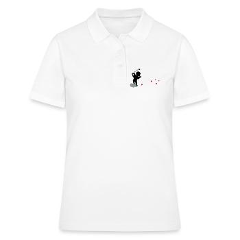 Amor with golf Club - Women's Polo Shirt - white - Front - Ailine (174cm)