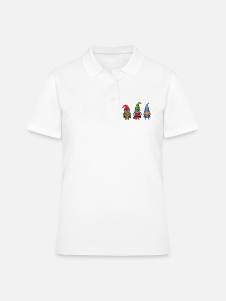 Colombe, joyeux Noël, Noël frais. - Polo Femme - blanc