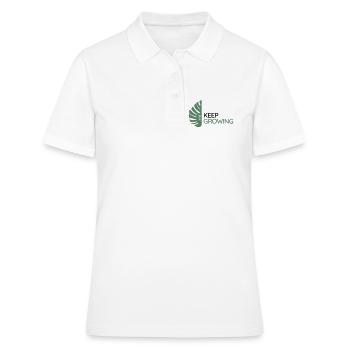 Monstera - Continue de grandir - Polo Femme - blanc - Devant - Ailine (174cm)