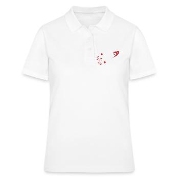 Silhouette abstraite de fusée - Polo Femme - blanc - Devant - Ailine (174cm)