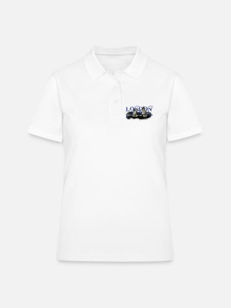 London - Frauen Polo Shirt - Weiß