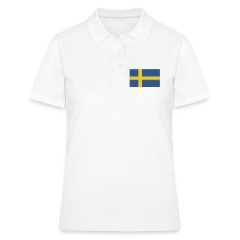 Drapeau national de la Suède - Polo Femme - blanc - Devant - Ailine (174cm)