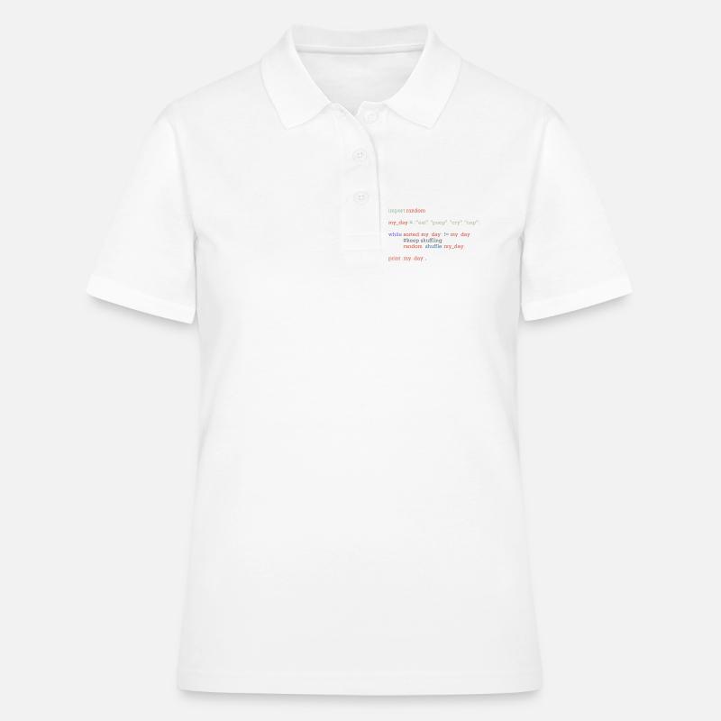 Funny python code about everyday life, baby - Women's Polo Shirt - white