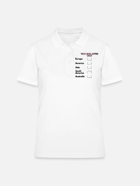 Checklist Kontinente - Frauen Polo Shirt - Weiß