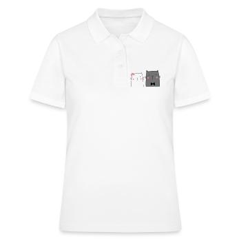 Chats Couple Couple Couple Mariage Couple Mariage - Polo Femme - blanc - Devant - Ailine (174cm)