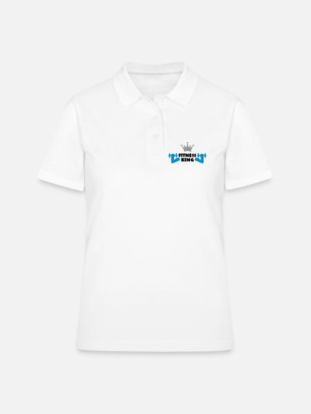 sport - Koszulka polo damska - biały