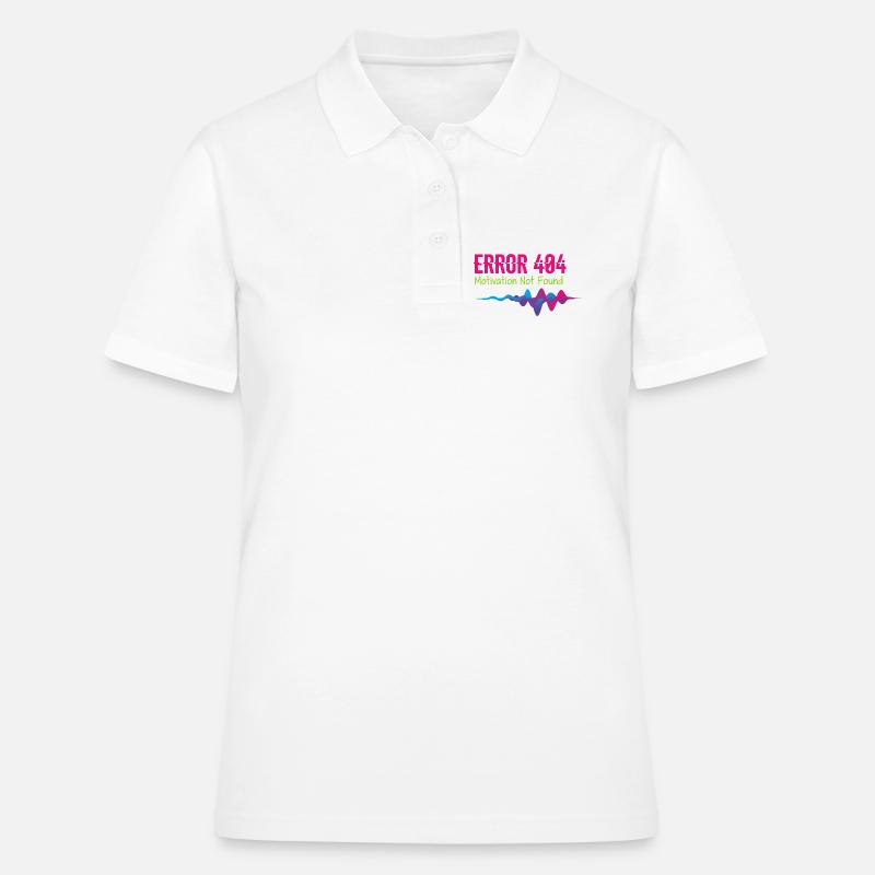 Error 404 Motivation Not Found - Women's Polo Shirt - white