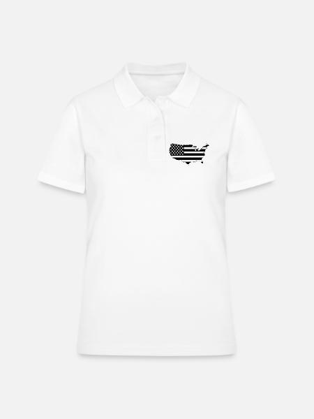 Karte der Vereinigten Staaten - Frauen Polo Shirt - Weiß
