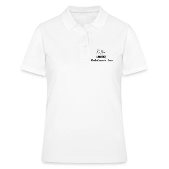 Kaffee -> Lernen -> Existenzkrise - Frauen Polo Shirt - Weiß - Vorne - Ailine (174cm)