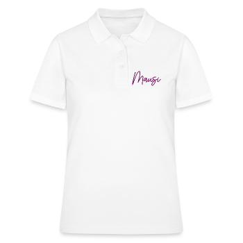 Mausi-_Valentinstag-_Jahrestag-_Beziehung_Kosen - Frauen Polo Shirt - Weiß - Vorne - Ailine (174cm)