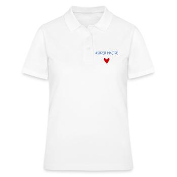 MASTER. MASTER. THANK YOU. THANK YOU, MASTER. MASTER - Women's Polo Shirt - white - Front - Ailine (174cm)