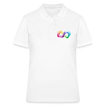 Coup de pinceau Rainbow Infinity - Polo Femme - blanc - Devant - Ailine (174cm)