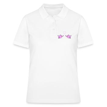 birds_in_love - Polo Femme - blanc - Devant - Ailine (174cm)