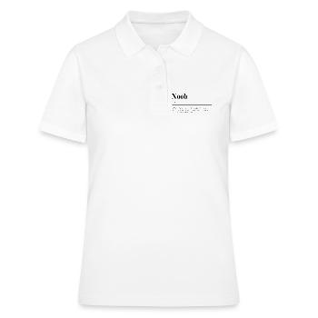 Définition humoristique du Noob' Gamer - Polo Femme - blanc - Devant - Ailine (174cm)