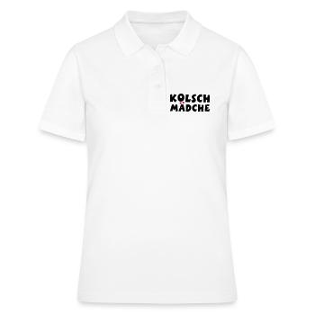 Kölsch Mädche - Ein Mädchen aus Köln - Frauen Polo Shirt - Weiß - Vorne - Ailine (174cm)