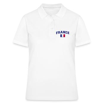 Drapeau français Drapeau - Polo Femme - blanc - Devant - Ailine (174cm)