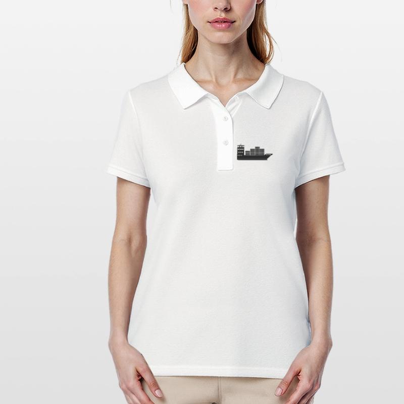 Seecontainerschiff oder Boot mit Containern Frauen Polo Shirt