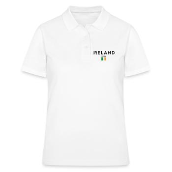 Drapeau de l’Irlande, design minimaliste élégant - Polo Femme - blanc - Devant - Ailine (174cm)