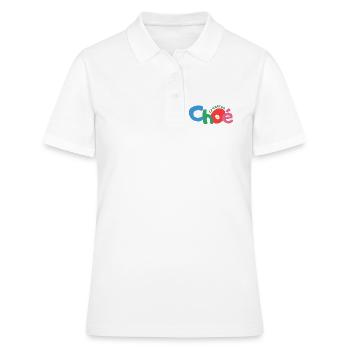 choe creative texte - Polo Femme - blanc - Devant - Ailine (174cm)