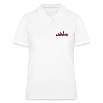 Histoire de la silhouette de la ville de Brisbane Pont Art moderne - Polo Femme - blanc - Devant - Ailine (174cm)