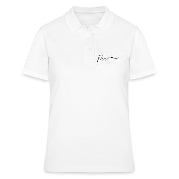 Pia Prénom Décoratif - Polo Femme - blanc - Devant - Ailine (174cm)