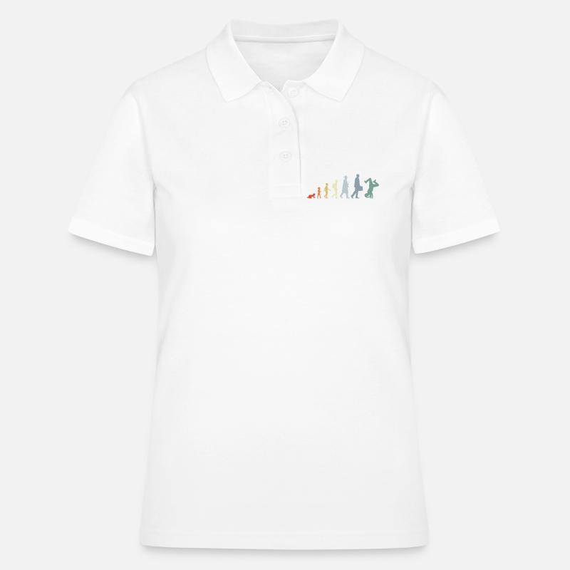 Vintage Breakdancer Evolution - Polo Femme - blanc