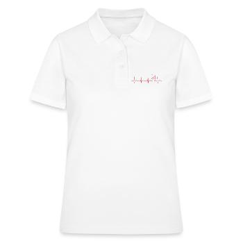 Heavy Metal ECG French Friesfork Heartbeat Festival - Polo Femme - blanc - Devant - Ailine (174cm)