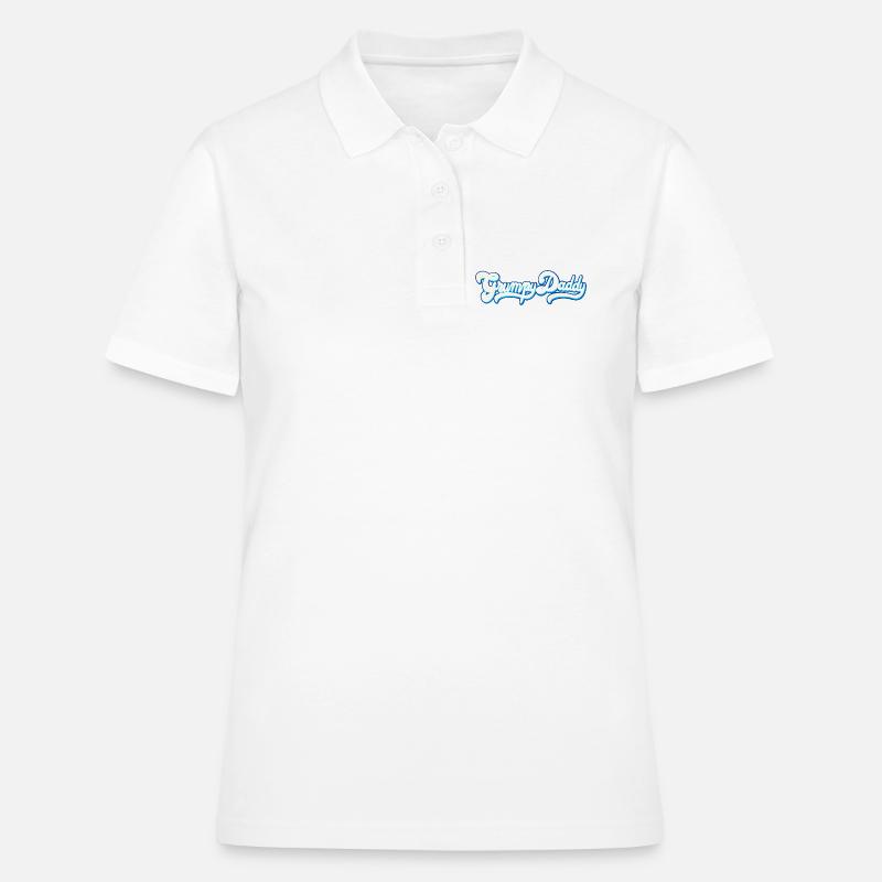 Grumpy Daddy Script - Color "Whipped Cream" - Women's Polo Shirt - white