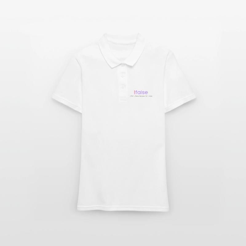 Ifalse Funny Coder Programming Pun Women's Polo Shirt