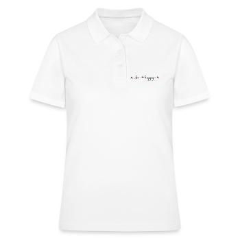 Soyez heureux - Polo Femme - blanc - Devant - Ailine (174cm)