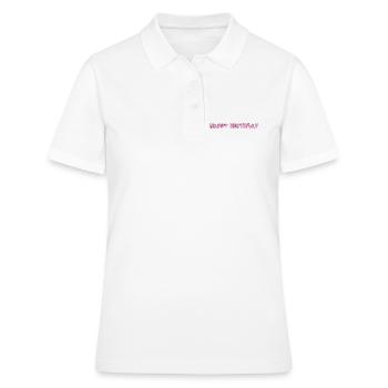 Bon anniversaire - Polo Femme - blanc - Devant - Ailine (174cm)