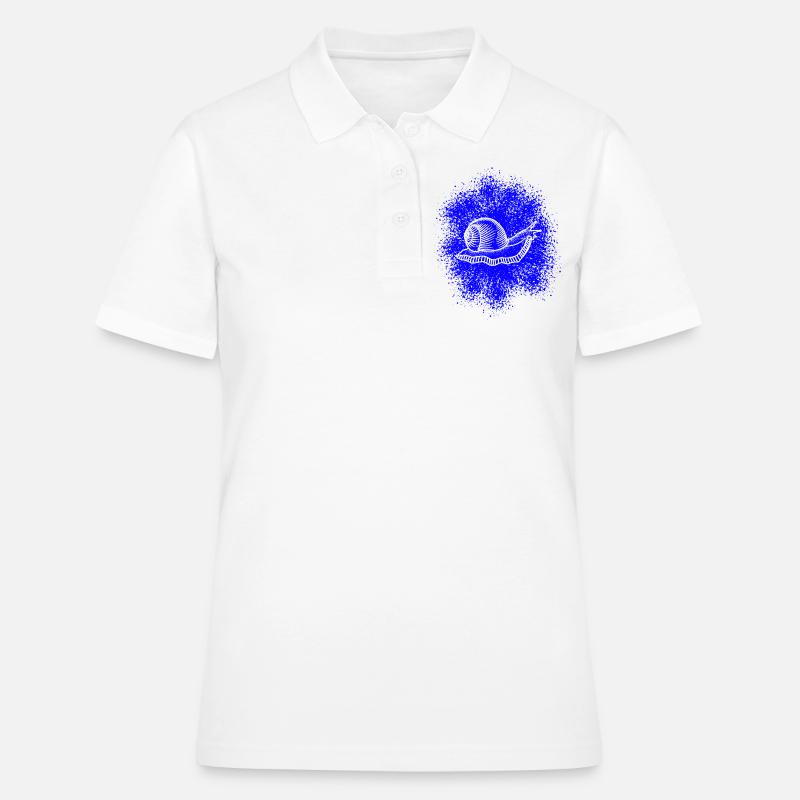 Snail with snail shell - Women's Polo Shirt - white