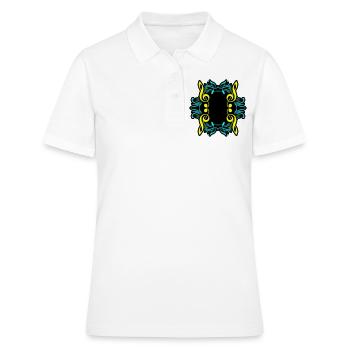 Clé de symbole de notes de musique - Polo Femme - blanc - Devant - Ailine (174cm)