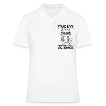 Résignation - J’essaie la science - Polo Femme - blanc - Devant - Ailine (174cm)