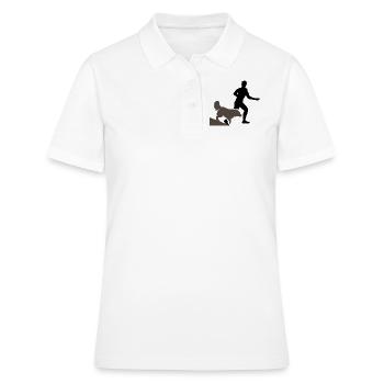 Dressage de chien Éducation canine Cadeau d’école de chien - Polo Femme - blanc - Devant - Ailine (174cm)