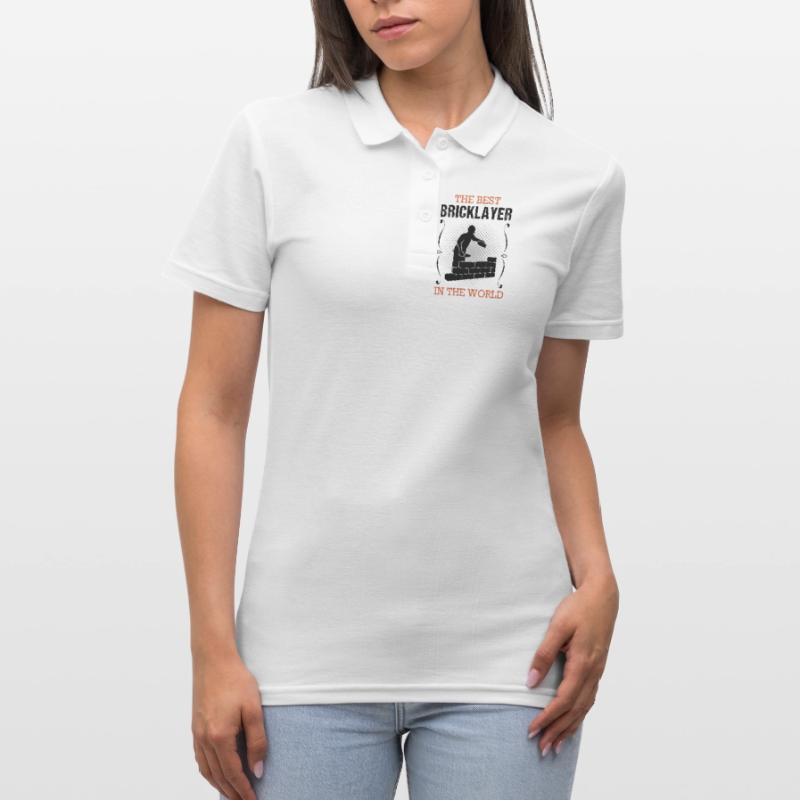 Bricklayer Builder Profession Training Gift Women's Polo Shirt