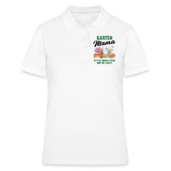 Garten Mama Lustiger Spruch Geschenk Damen - Frauen Polo Shirt - Weiß - Vorne - Ailine (174cm)