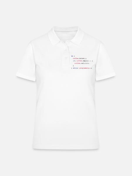 Code Coffee Refill Programming - Frauen Polo Shirt - Weiß