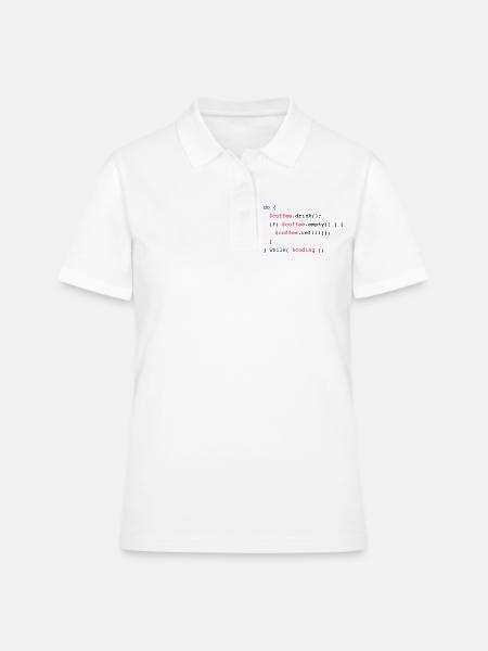 Code Coffee Refill Coding v2 - Women's Polo Shirt - white