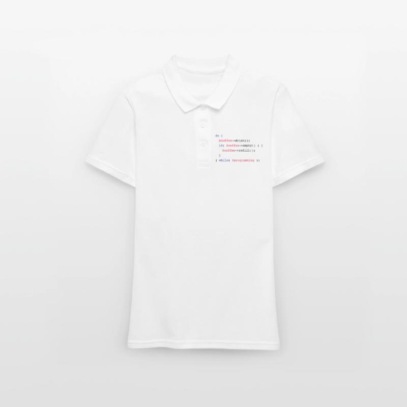 Code Coffee Refill Programmierung PHP Frauen Polo Shirt