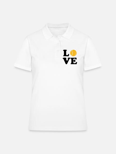 Tennis - Frauen Polo Shirt - Weiß