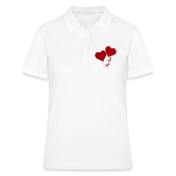 My Love déclaration d'amour - Polo Femme - blanc - Devant - Ailine (174cm)