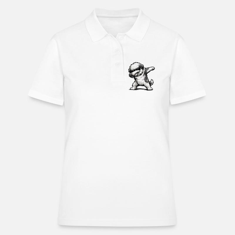 Dabbing Bobtail - Naisten pikeepaita - valkoinen