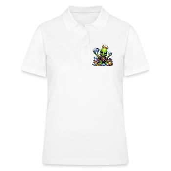 Prince Alien aux Couronnes de Diamant - Polo Femme - blanc - Devant - Ailine (174cm)