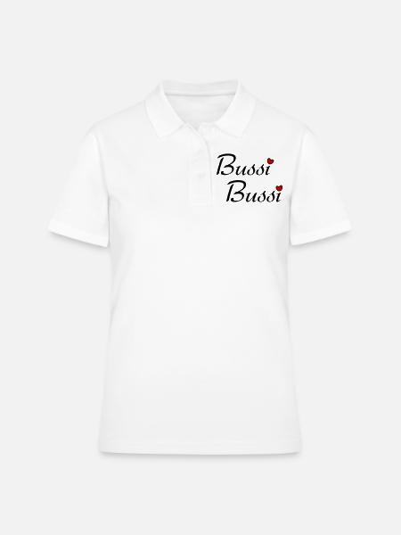 Bussi Bussi - Frauen Polo Shirt - Weiß
