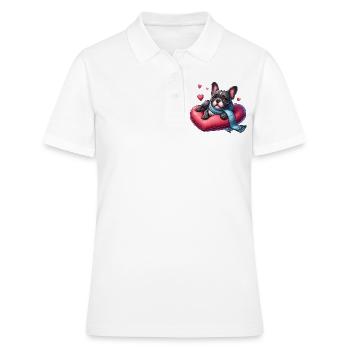 French Bulldog Drawing - Women's Polo Shirt - white - Front - Ailine (174cm)