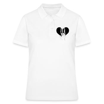 Gebrochenes Herz zerrissene Liebe - Frauen Polo Shirt - Weiß - Vorne - Ailine (174cm)