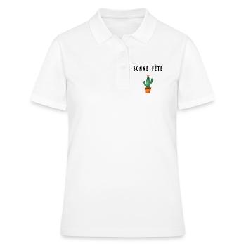 OMA. OMA - Frauen Polo Shirt - Weiß - Vorne - Ailine (174cm)